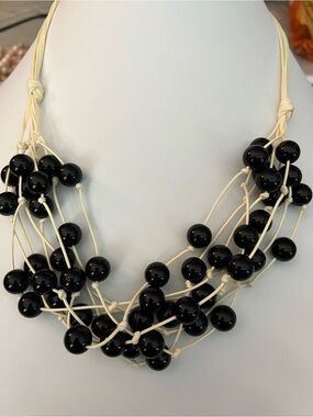 Paparazzi Black Beaded Multi-Strand Necklace